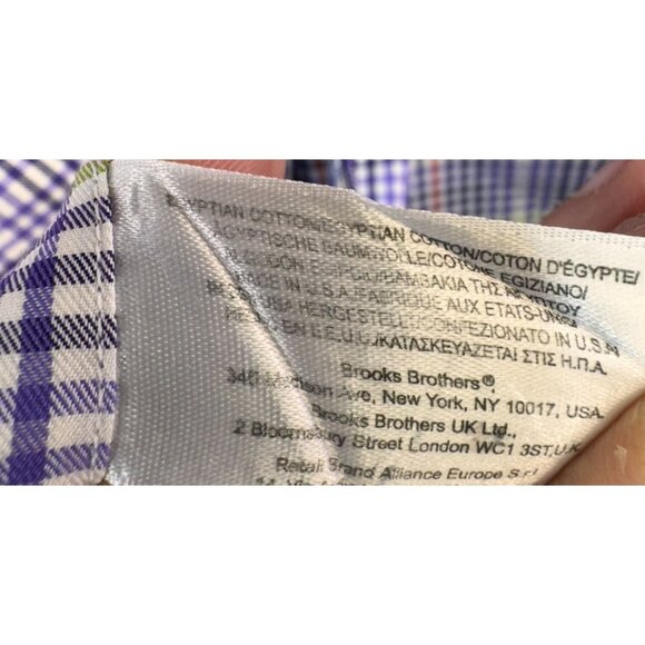 Brooks Brothers Country Club Dress Shirt L/R Long Sleeve Checkered - Picture 7 of 10